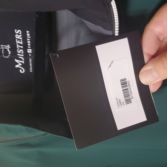 Masters FootJoy Size 4X Zip Up Rain Jacket With Hood NEW Golf Green Black - Picture 7 of 15